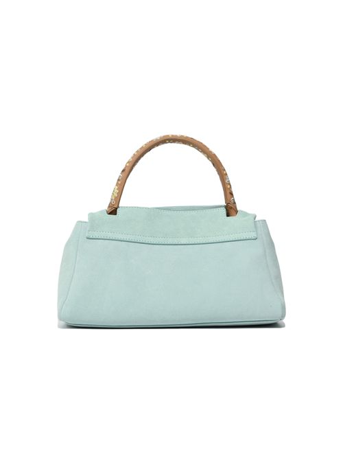 Borsa Sveva Longuette Peach Flowers in suede Acqua ORCIANI | B02159 PEFACQ